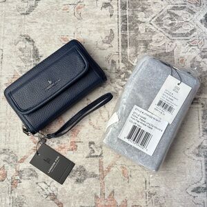 NWT London Fog Fiona Pebble Vegan Leather Wallet Wristlet